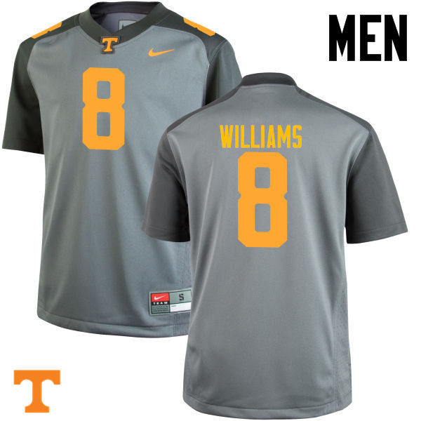 Men #8 Latrell Williams Tennessee Volunteers College Football Jerseys-Gray